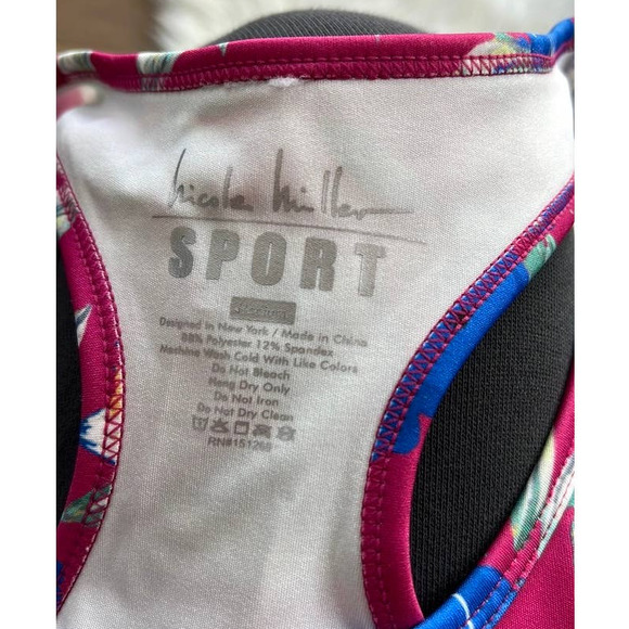 Nicole Miller Sport Floral Sports Bra size M - Picture 3 of 3
